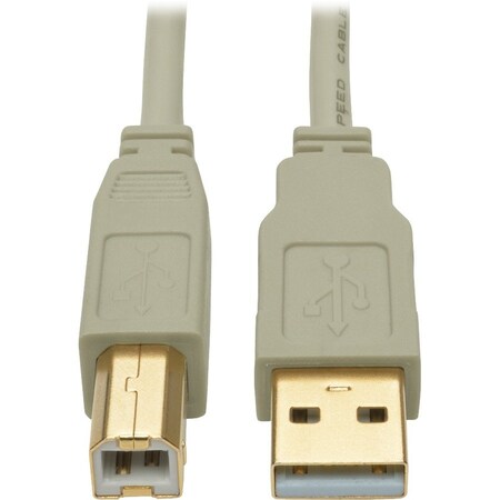 Tripp Lite USB 2.0 Hi-Speed A/B Cable M/M 28/24 AWG 480 Mbps Beige 10FT 10ft U022-010-BE