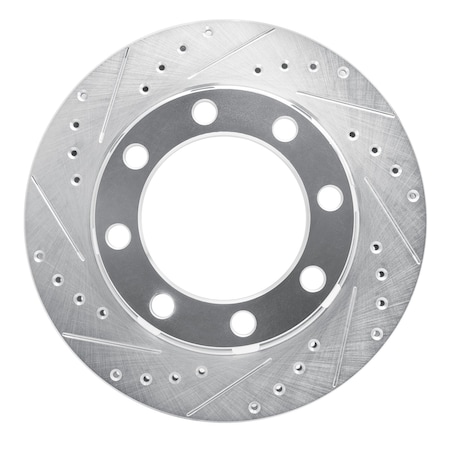 Dynamic Friction Co DFC Brake Rotor - Drilled and Slotted - Silver 631-40048L