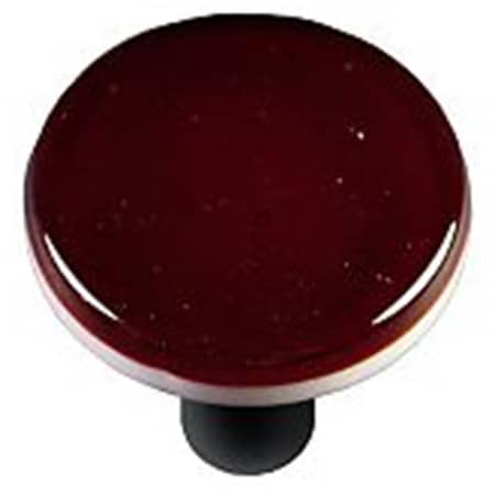 Towels Usa Garnet Red Round Glass Cabinet Knob - Black Post TO2521967