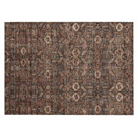 Homeroots 2' X 3' Chocolate Tribal Washable Indoor Outdoor Area Rug 564311