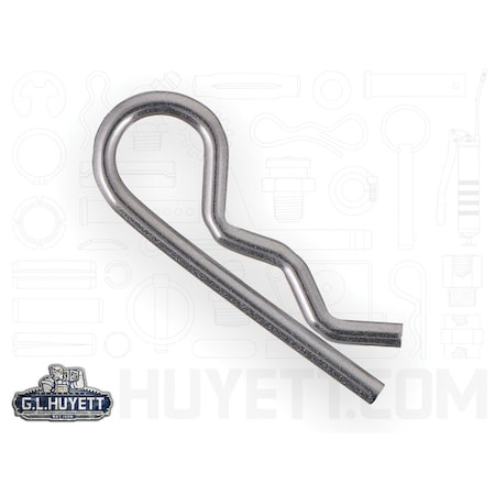 Huyett Bridge Pin, 316 SS, 0.080 in Wire Dia x 1.188 in L x 0.250 in Inside Eye Dia x Fits 1/4 in BPS6-213