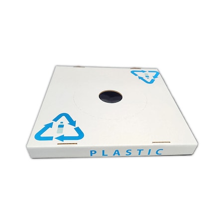 Alp Waste & Recycling Lids, Plastic White, Corrugated Cardboard, 28 W/Dia, 10 PK ALP-C-42G-10PK-L-Plastic
