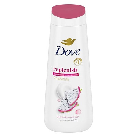 Dove Replenish Dragon Fruit and Coconut Cream Body Wash, 20 Ounce, 4PK 64398646