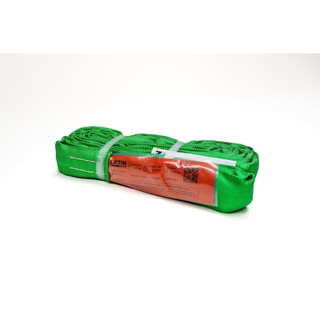 Liftin Gear 8 ft. Polyester Round Sling 5,300 lb. Vertical WLL Green 102026