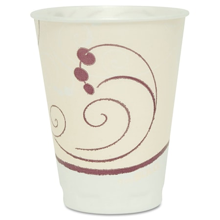 Dart Trophy Plus Dual Temperature Insulated Cups in Symphony Design, 12 oz, Foam, Beige, 1000PK X12J8002CT