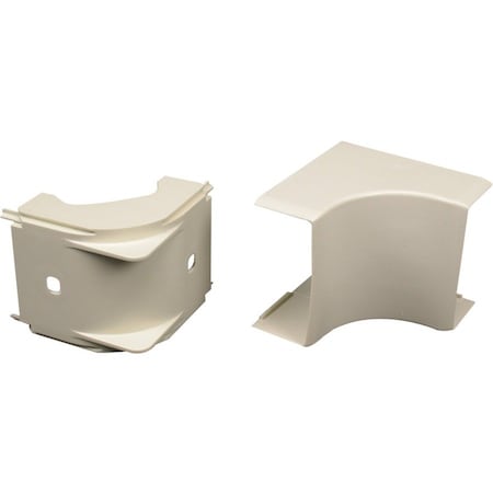 Legrand Internal Elbow Raceway, PN10 Series, 1 Channel, 2-1/4 in W, 3/4 in H, 2-1/4 in L, Ivory PN10F17V