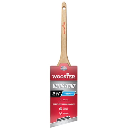 Wooster 2-1/2" Thin Angle Sash Firm, Nylon/Polyester Bristle, Paint Brush, Wood Handle 4181-2 1/2