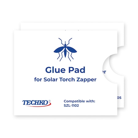 Techko Glue Pad Replacement for Solar Mosquito Bug Zapper Torch, 2PK GP-1102