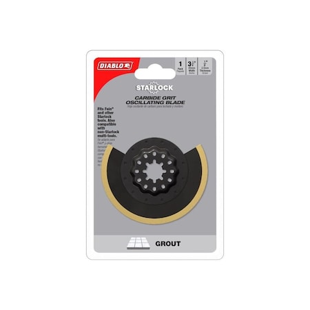 Freud Oscillating Grout Removal Blade Starlock 3-3/8in W Carbide Grit Grout DOS3375RCGX