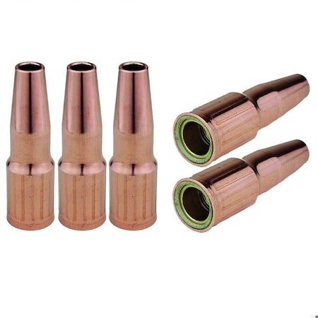Star Tech Weld MIG Welding Nozzles 3/8in Tapered for Tweco#2, #4 & Lincoln Magnum 200-400, 5PK 23T37