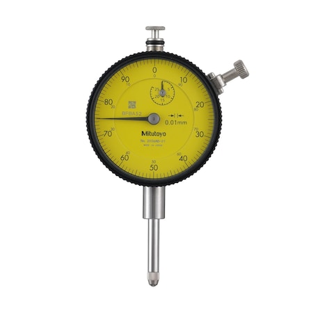 Mitutoyo Dial Indicator, .01, 25mm, 3/8, FB 2056AB-01