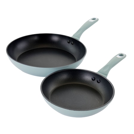 Oster Lynhurst 2 Piece Aluminum Nonstick Frying Pan Set in Blue 124909.02