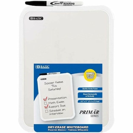 Bazic Products Bazic BAZIC 8.5-inch X 11-inch Dry Erase Board w/ Marker, 12PK 6010
