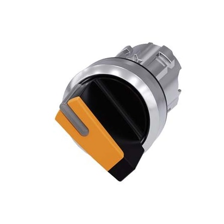 Siemens Selector switch, illuminable, 22 mm, round, metal, shiny, amber 3SU1052-2BF00-0AA0
