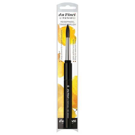 Da Vinci CASANEO Travel Pocket Brush, Extra Soft Synthetic, Watercolor, Round, Series 1593TP, Size 10 VA-1593TP_10