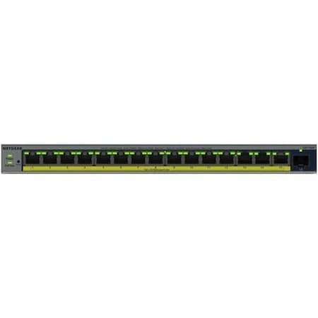 Netgear 16-PORT GIGABIT ETHERNET EASY SMART POE+ SWITCH WITH 1 DEDICATED SFP PORT 180W GS116EP-100NAS