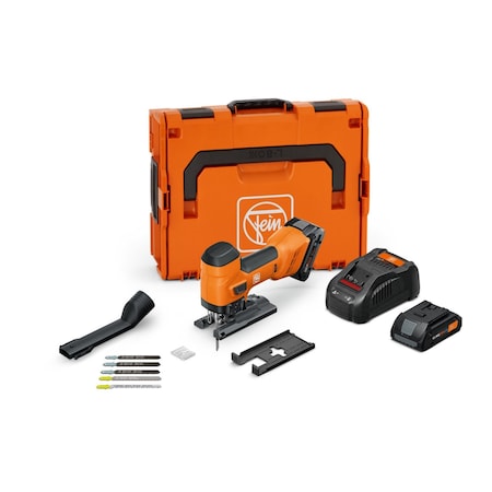 Fein 18V F-IRON Jig 26 AS Set 2 x 4 Ah Cordless Jigsaw for metal and wood 1 26 inmm stroke F-IRON 26 KIT