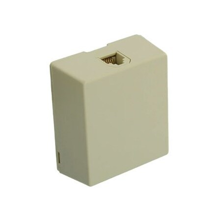 Leviton Telephone Wall Jack, Ivory 4625A-26I