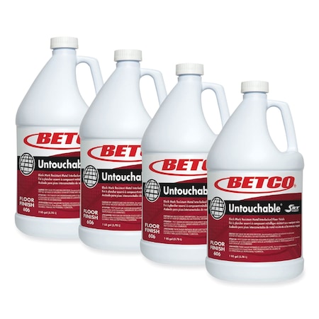Betco Untouchable Floor Finish with SRT, 1 gal Bottle, 4PK 6060400