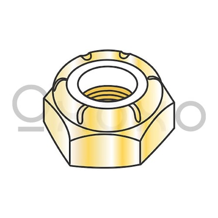Oxoxo 1/2-13 NTE Thin Pattern Nylon Insert Hex Lock Nut Coarse Thread Zinc Yellow, 800PK 420850