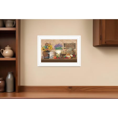 Homeroots Antique Kitchen 1 White Framed Print Kitchen Wall Art 406485