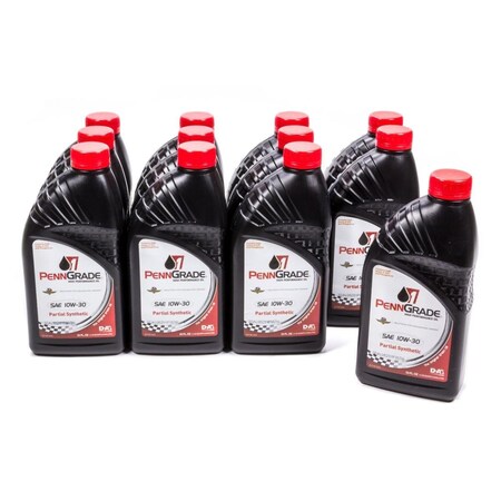 Penngrade Motor Oil 71506 1 qt. 10W30 Partial Synthetic Racing Oil, Case of 12, 12PK BPO71506-12