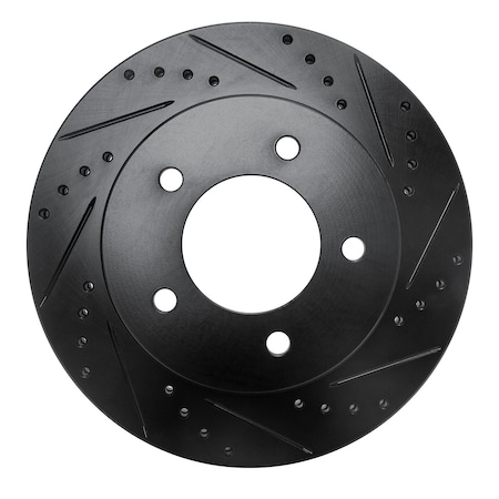 Dynamic Friction Co DFC Brake Rotor - Drilled and Slotted - Black 633-54147R