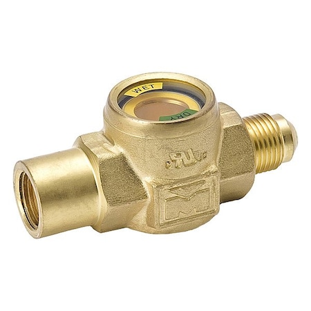 Mueller Industries Sight Glass, 1/4 in, Brass, 2 7/16 in L A 18106