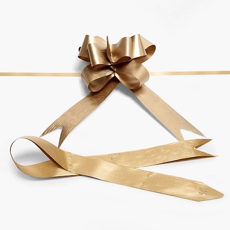 Nashville Wraps 4 Gold Textured Poly Butterfly Pull Bows, 25PK 14TGO