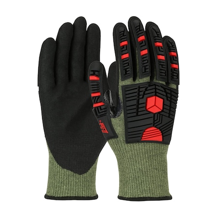 G-Tek Seamless Knit PolyKor X7 Blended Glove w/Impact Protection and NeoFoam MicroSurface Grip on Palm & 5351