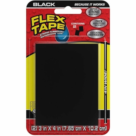 Flex Seal Flex Tape, 2 cu ft, Rubber Base, Black, PK2 TFSBLKMINI