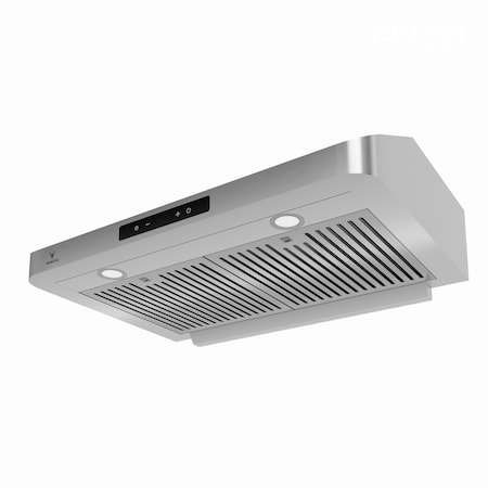 Anzzi 30-Inch 600 CFM 4-Speed Stainless Steel Under Cabinet Convertible Residential Range Hood RH-AZ0376TSS