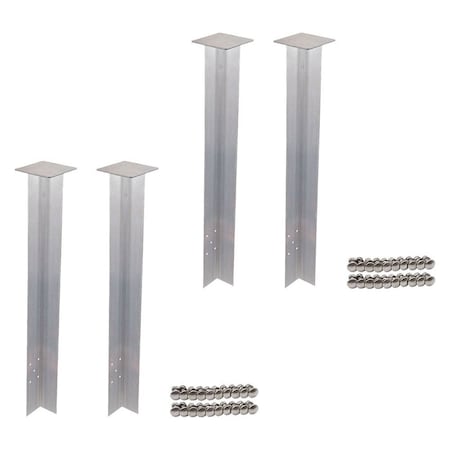 Mytee Products 40inViking Adjustable Aluminum Beacon Bracket for Headache Rack - Bolt-On - 2Pair, 2PK VK-ABB-395x2