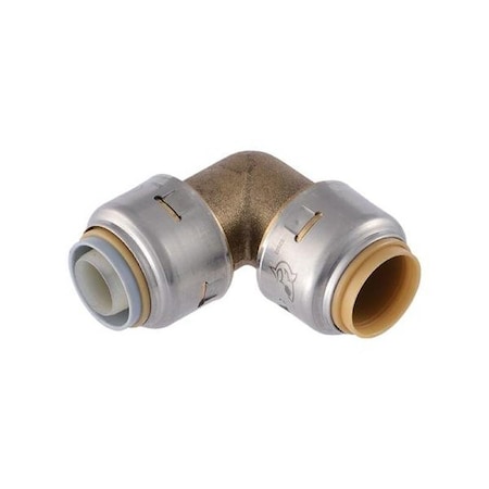 Sharkbite Transition Elbow, 1/2 in PB x 1/2 in CTS, 90 deg Angle, Brass, 200 psi Pressure UR4248A