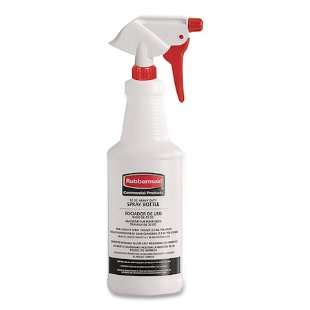 Rubbermaid Commercial Executive Series Heavy-Duty Spray Bottle, 32 oz, White FG9C03060000