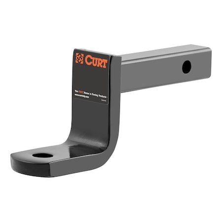 Curt Ball Mount, 7-1/4 in L, 3-1/4 in Drop, 2-5/8 in Rise, Class 2 Hitch, Steel, Powder-Coated 45521