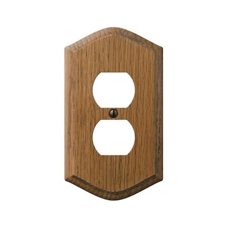 Amerelle 701D 1 Duplex Medium Oak Country Wood Wall Plate 3502226