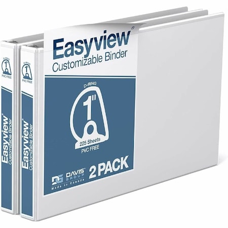 Davis Group Easyview Premium, 1" AD (11" x 17"), - White, PK2 8601-00-02
