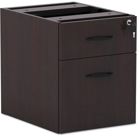 Alera 15-5/8" W 2 Drawer Valencia Pedestal, 3/4 Box/File, Mahogany, Mahogany, Legal; Letter ALEVA552222MY
