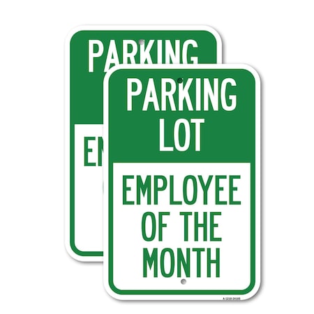 Signmission Employee of the Month 2, 12'' X 18'' 2 Signs, Heavy Gauge Aluminum, 2PK A-1218-2PACK-24105