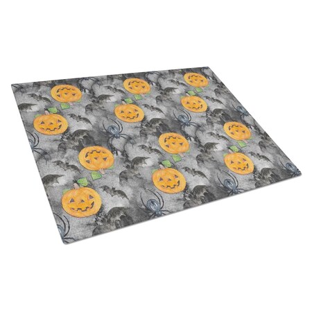 Carolines Treasures Watecolor Halloween Jack-O-Lantern Bats Glass Cutting Board, Large BB7525LCB