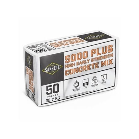 Sakrete 50 lbs 5000 Plus High Early Strength Concrete Mix 114578