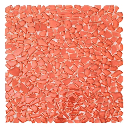 Apollo Tile Red 11.2 in x 11.2 in Glass Glossy, Matte Floor and Wall Mosaic Tile 4.36 sqft/case, 5PK APLGEM887A