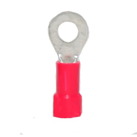 Hillsdale Terminal Ring Terminal, #8 Stud Size, 18 AWG, 600 V, Nylon Insulated, 1000 PK 50030