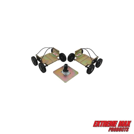 Extreme Max 5800.0203 Power Wheels Drivable Snowmobile Dollies - Wide 5800.0203