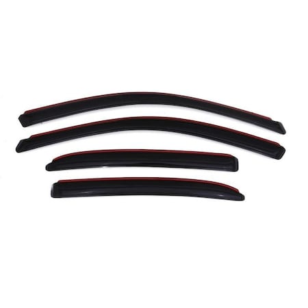 Ventshade Rainguards, Aerodynamic Design, In-Channel, Smoke, Acrylic, Set Of 4 194943