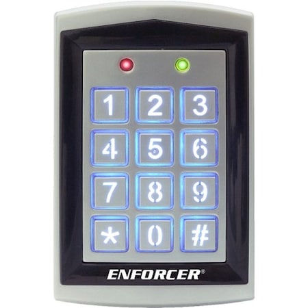 Seco-Larm Keypad, 4 3/4" H, 3" W, Aluminum, Gray SK-1323-SPQ