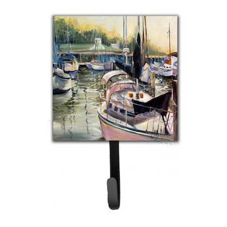 Carolines Treasures Black Sails Sailboats Leash and Key Holder JMK1246SH4