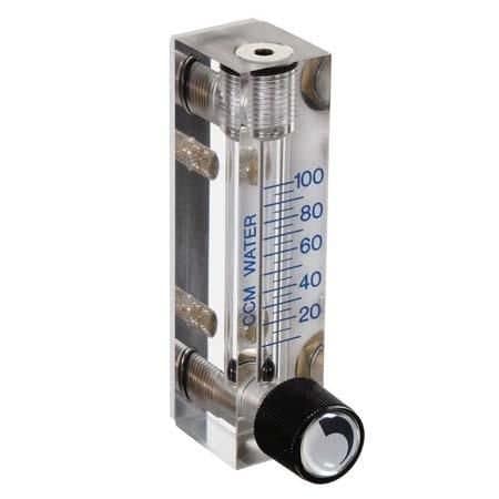 Omega Variable Area Flow Meter, Air, 0.1 LPM to 1 LPM, 100 psi, 1/8 " NPT Female, 65 degC (150 degF), 5 % FL-2011