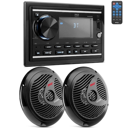 Pyle Boat Bluetooth Marine Stereo Receiver PLMR2DNBK